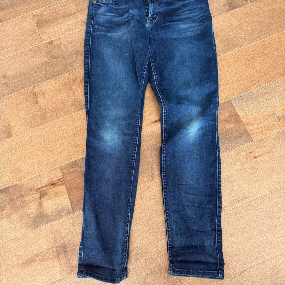 7 For All Mankind Dark Blue Skinny Jeans
